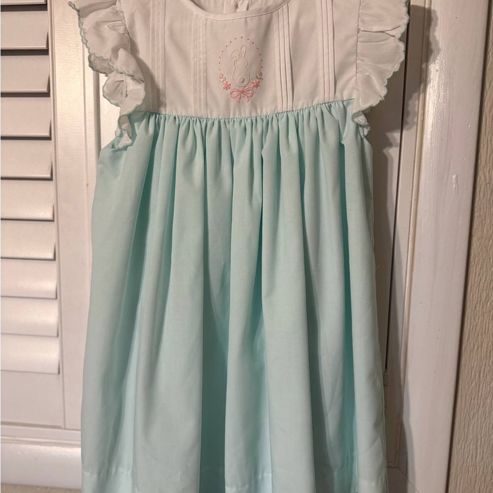 Isobella & Chloe White and Light Blue Dress